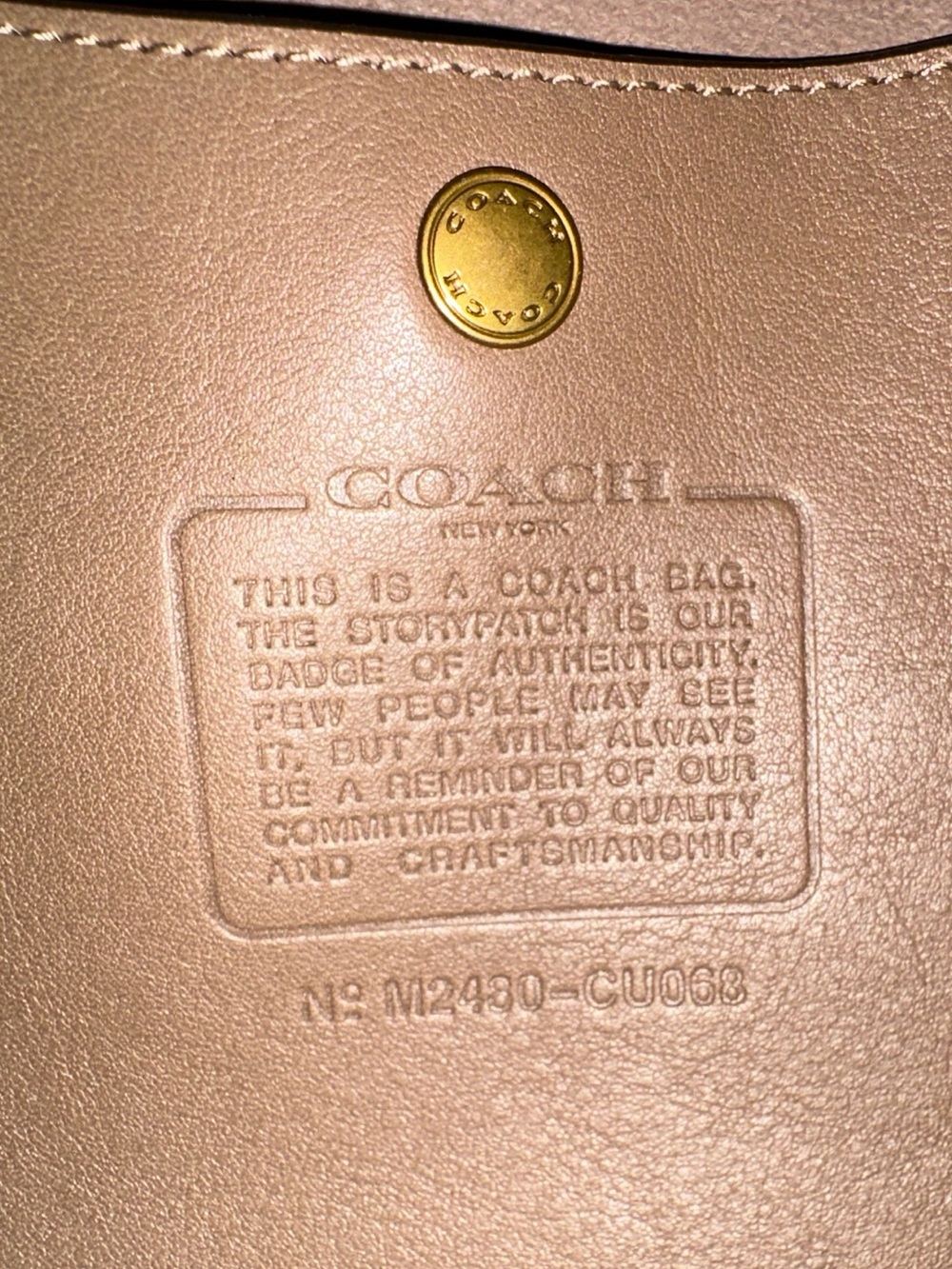 Coach Brooklyn Shoulder Bag 28, Brass/Soft Maple, NWOT - Picture 12 of 13